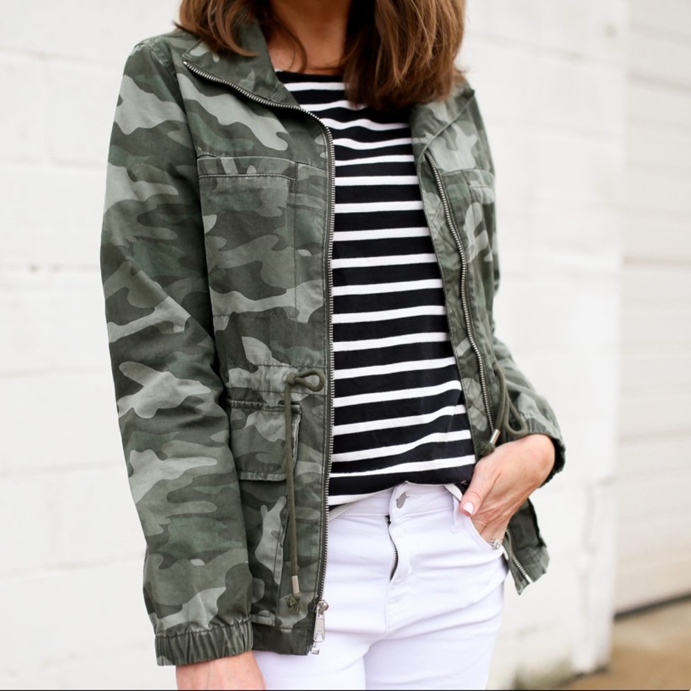 Zip Up Camo Utility Jacket